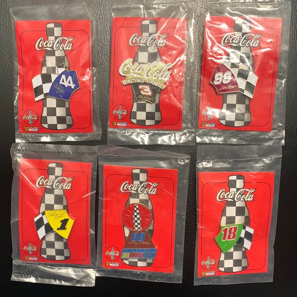 1998 “Thirst For Racing” NASCAR & Coca-Cola Lapel Pin Full Set w/ Dale Earnhardt